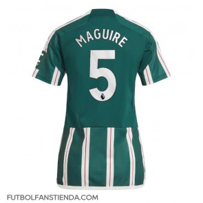 Manchester United Harry Maguire #5 Segunda Equipación Mujer 2023-24 Manga Corta